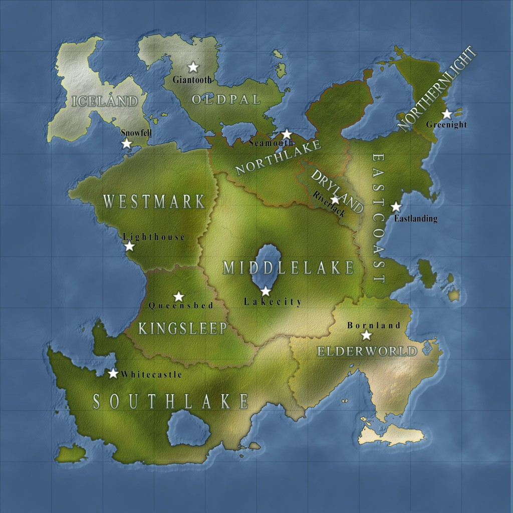 Mapa em estilo atlas
